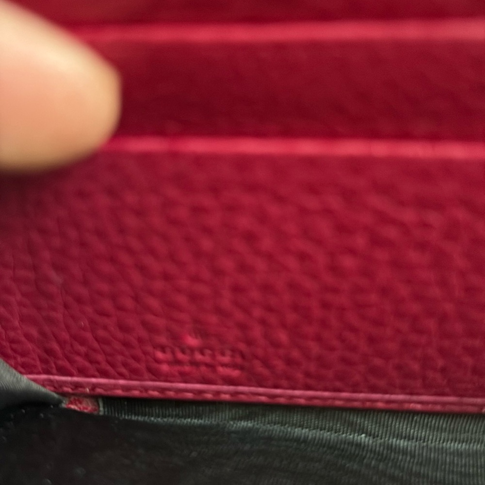 Gucci Leather Zip-Around Wallet with Tassel - Red - Picture 7 of 15